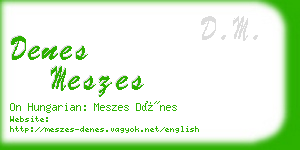 denes meszes business card